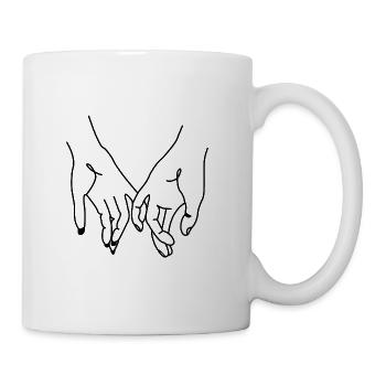 Hände zum Valentinstag - Tasse - Weiß - Rechts