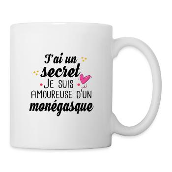 Monégasque Monaco Femme Amoureuse Cadeau Humour - Mug blanc - blanc - Droite
