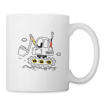 Bagger Humor-Standort - Tasse - Weiß - Rechts