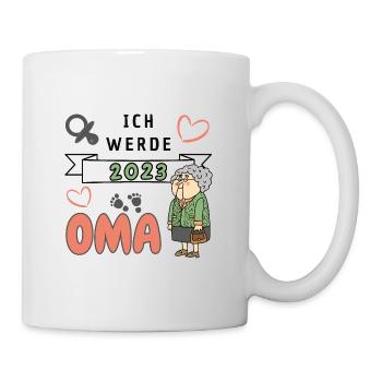 Ich werde 2023 Oma - Tasse - Weiß - Rechts