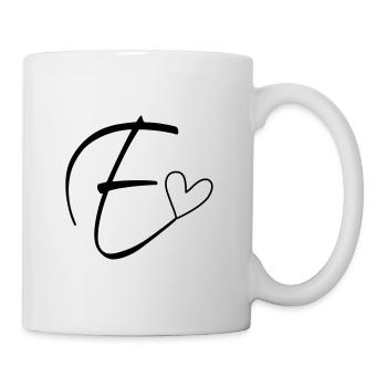 Buchstabe E Buchstabe-E Kalligrafie - Tasse - Weiß - Rechts