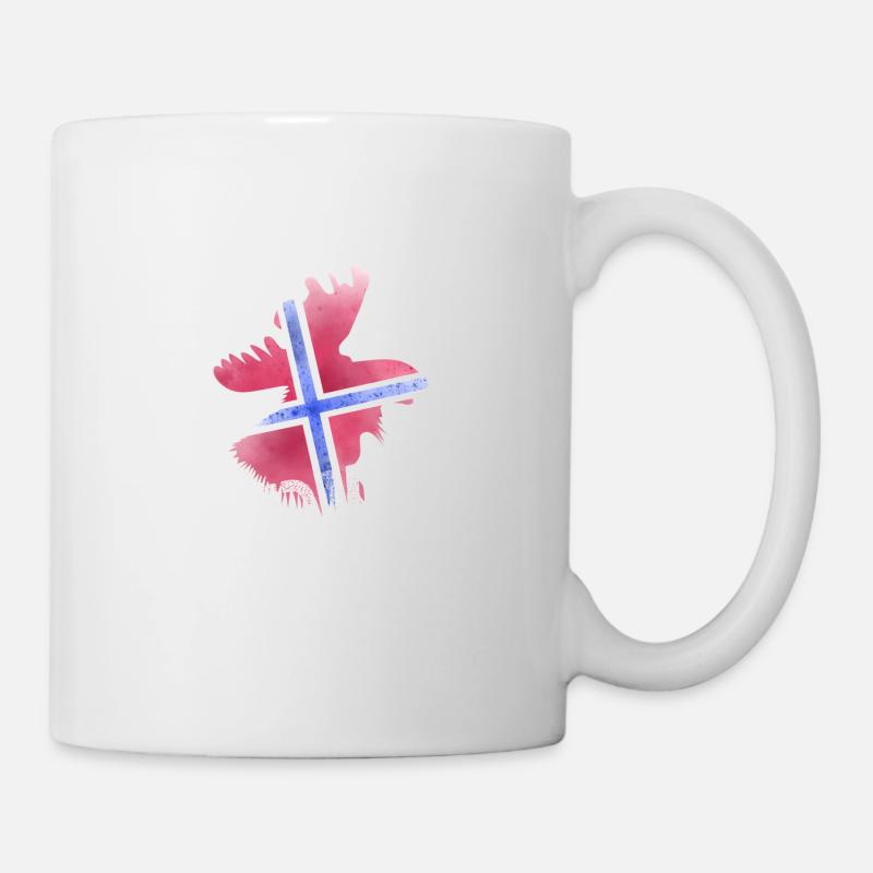 Elch Norwegen Norge - Tasse - Weiß