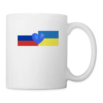 Liebe gewinnt Russland Ukraine - Tasse - Weiß - Rechts