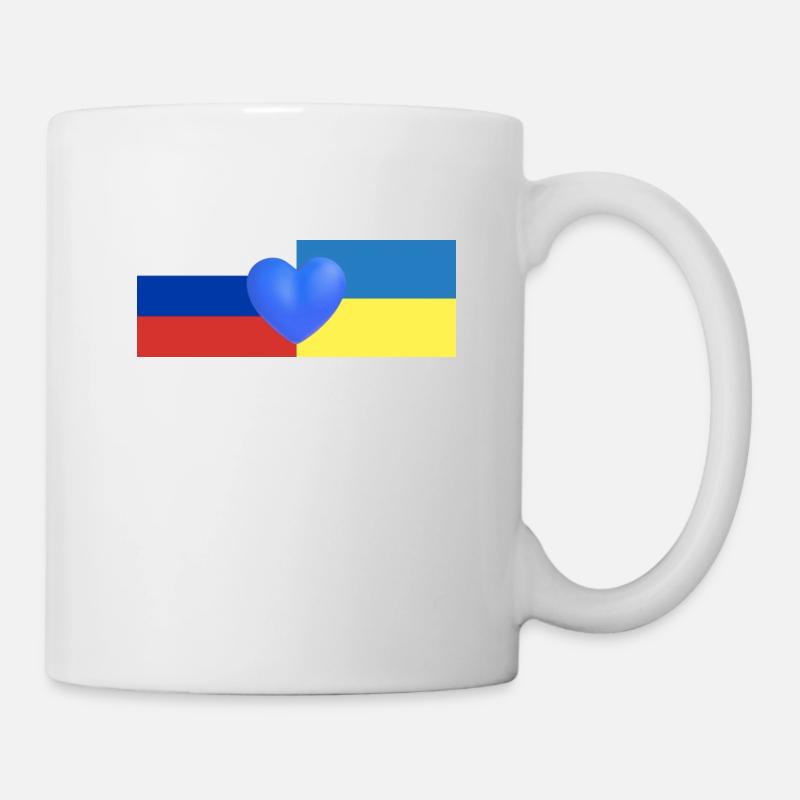 Liebe gewinnt Russland Ukraine - Tasse - Weiß