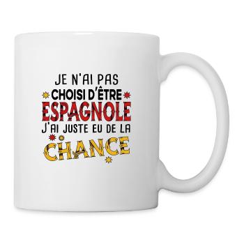 Espagnole Espagne Femme Chance Cadeau Pays Humour - Mug blanc - blanc - Droite