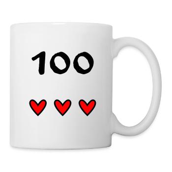 100. 100 YEARS. 100th ANNIVERSARY. 100 BIRTHDAY - Mug - white - Right