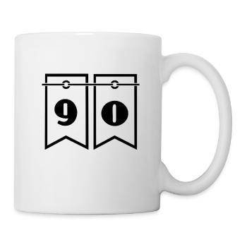 90. 90 ANS. 90e ANNIVERSAIRE. ANNIVERSAIRE 90 ANS. - Mug blanc - blanc - Droite