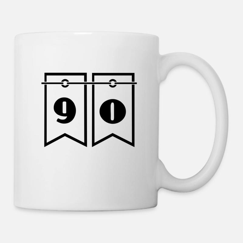 90. 90 YEARS. 90TH ANNIVERSARY. 90TH ANNIVERSARY. - Mug - white