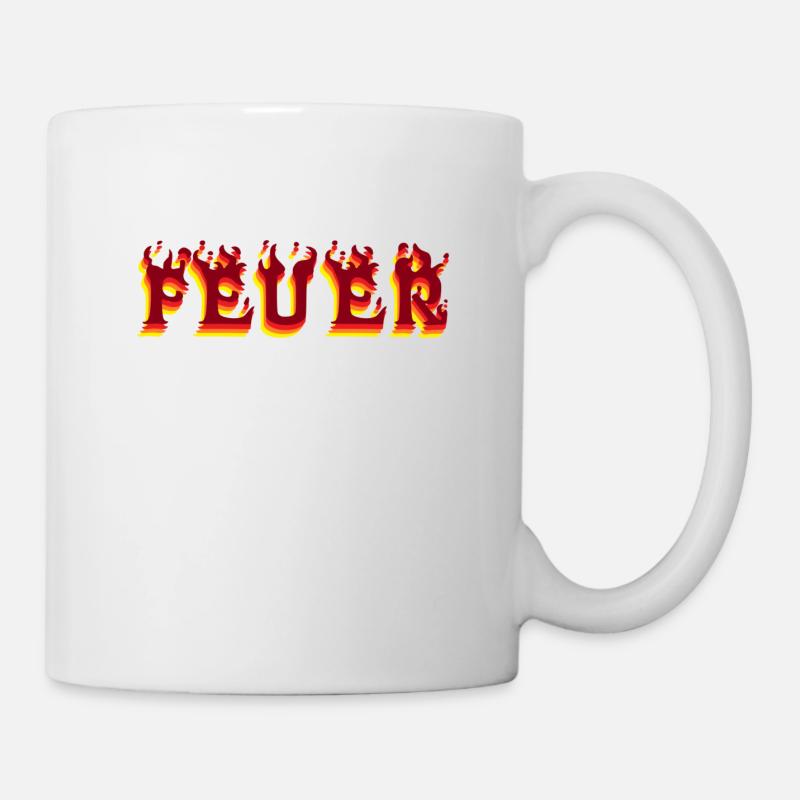 feuer - Tasse - Weiß