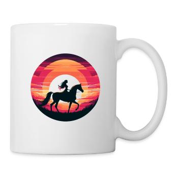 Fille de cheval arabe - Mug blanc - blanc - Droite