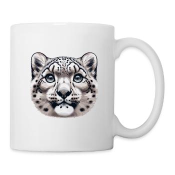 Schneeleopard Leopard Weißer Leopard - Tasse - Weiß - Rechts