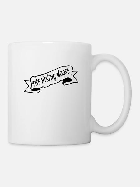 The Hiking Moose Banner - Mug - white