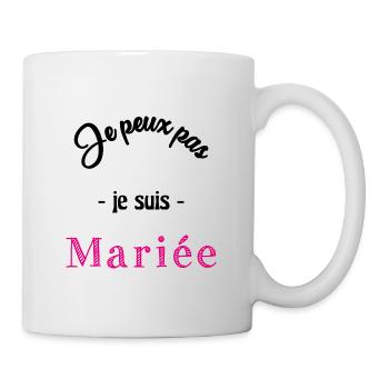 MARIEE. COEUR. COUPLE. JUST MARRIED. EVJF - Mug blanc - blanc - Droite