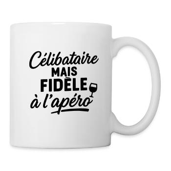 Célibataire Humour Fidèle Détente - Mug blanc - blanc - Droite