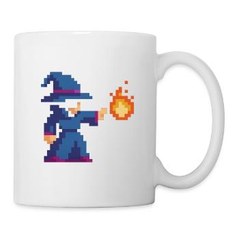 Pixel Wizard and Fire - Mug - white - Right