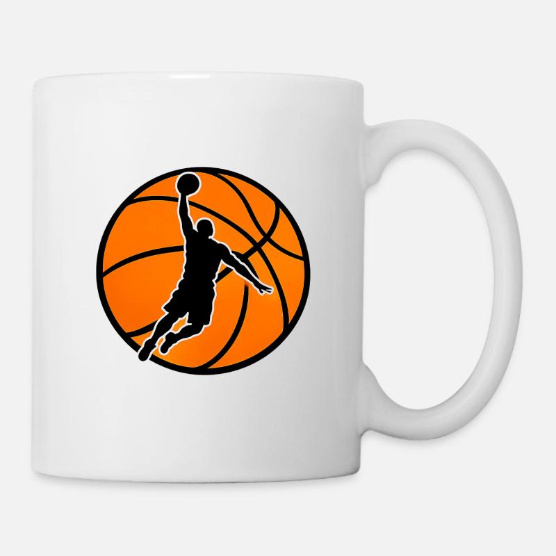 Dunk puissant au basketball - Mug blanc - blanc