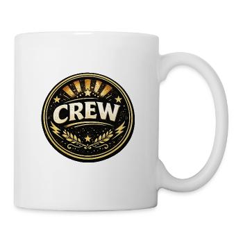 Vintage Crew Emblem Gold Schwarz - Tasse - Weiß - Rechts