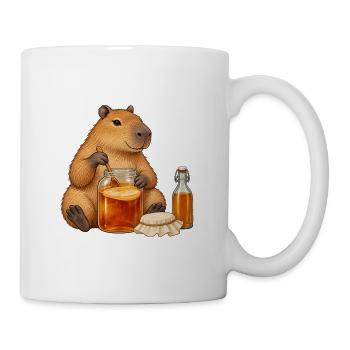 Capybara braut Kombucha - Tasse - Weiß - Rechts