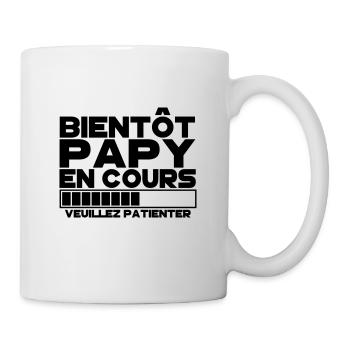 bientôt PAPY(veuillez patienter) - Mug blanc - blanc - Droite