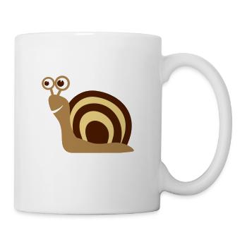 Schnecke Geschenk - Tasse - Weiß - Rechts