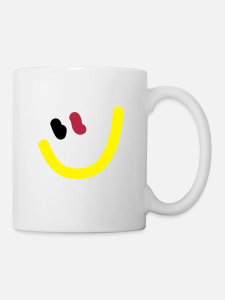 EM2018 DE (Smiley) - Tasse - Weiß
