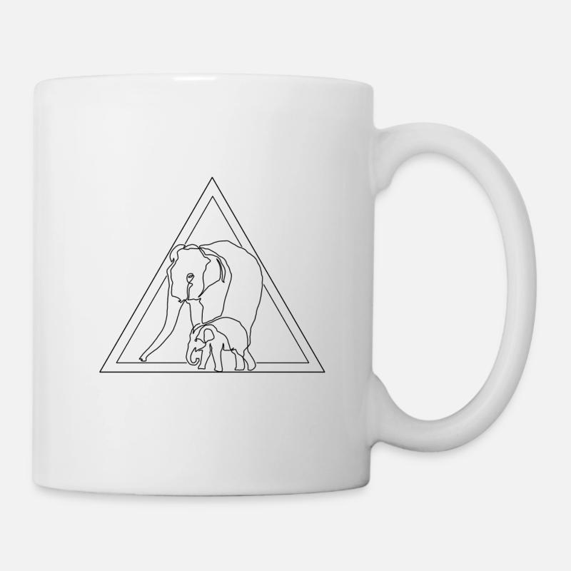 Elefanten - Tasse - Weiß