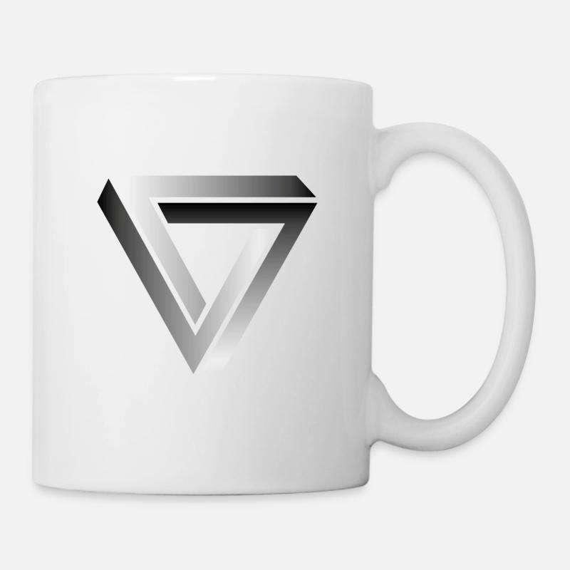 optical illusion - Escher triangle - Mug - white