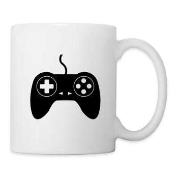 Joystick Gamepad Zocken Spiel Controller Nerd Geek - Tasse - Weiß - Rechts
