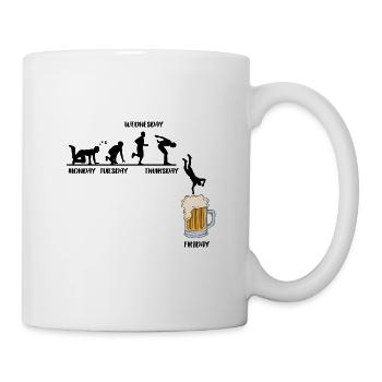 Montag Dienstag Donnerstag Freitag Bier - Tasse - Weiß - Rechts