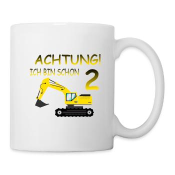 Bagger - Tasse - Weiß - Rechts