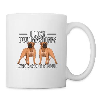 Bullmastiff I Like Bullmastiffs And Maybe 3 People - Mug blanc - blanc - Droite