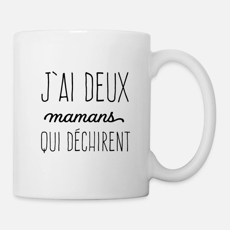 J'ai deux mamans qui déchirent - Mug blanc - blanc