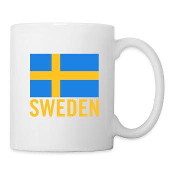 Schweden mit schwedischer Flagge - Tasse - Weiß - Rechts