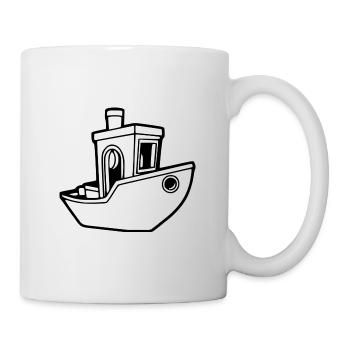 Benchy Boat small - 3D Druck Design [black] - Tasse - Weiß - Rechts