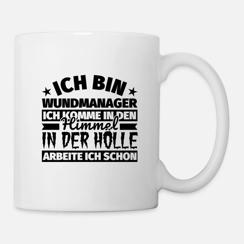 Wundmanager Geschenk lustig Himmel Hölle - Tasse - Weiß