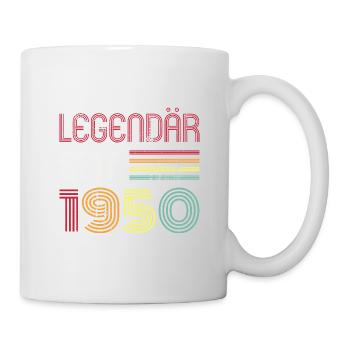 Legendär Seit 1950 Jahr Retro 50er Jahrgang - Tasse - Weiß - Rechts