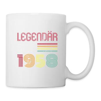 Legendär Seit 1958 Jahr Retro 58er Jahrgang - Tasse - Weiß - Rechts