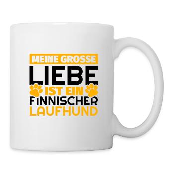 Finnischer Laufhund Geschenke lustig - Tasse - Weiß - Rechts