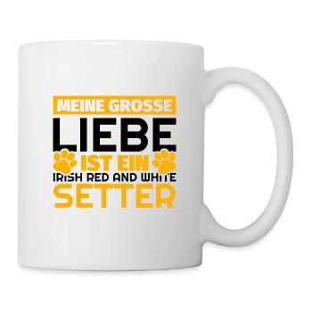 Irish red-and-white Setter Geschenke lustig - Tasse - Weiß - Rechts