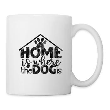 home is where the dog is - Dog dog saying - Mug - white - Right