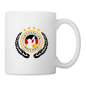 Junggesellenabschied - Deutschland Fußball JGA - Tasse - Weiß - Rechts