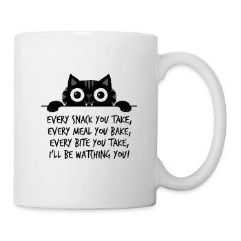 Funny Cat Saying - Cat Sayings Can Opener - Mug - white - Right