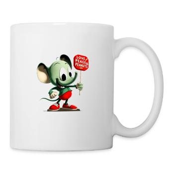 Elefant Love Peace Peanuts 2 - Tasse - Weiß - Rechts