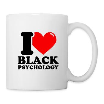I love black psychology - Mug - white - Right