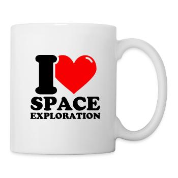 Ich liebe die Erforschung des Weltraums - Tasse - Weiß - Rechts