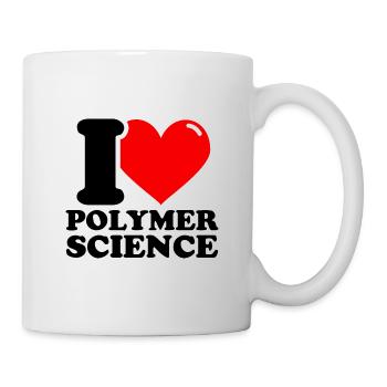 Ich liebe die Polymerwissenschaft - Tasse - Weiß - Rechts