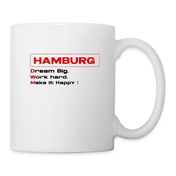 Hamburg Work hard - Mug - white - Right