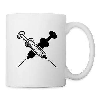 Krankenschwester Pflege Beruhigungsspritze Nurse - Tasse - Weiß - Rechts