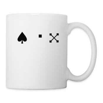 Tshirt Zeichen Herz und Kreuz - Tasse - Weiß - Rechts