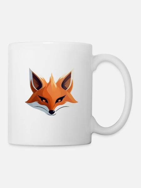 Tête de renard - Mug blanc - blanc